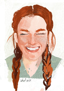 Portrait redhead  illustration BS006