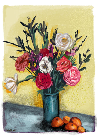 Flowers still life illustration BS0018