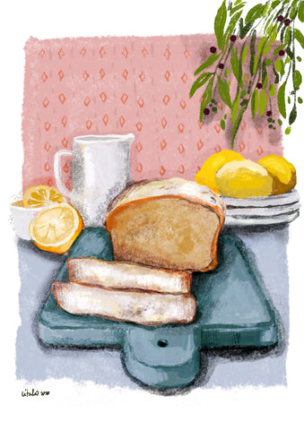 Bread & lemons illustration BS0019